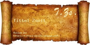 Tittel Zsolt névjegykártya